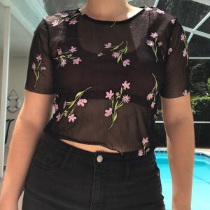 Mesh Flower Top